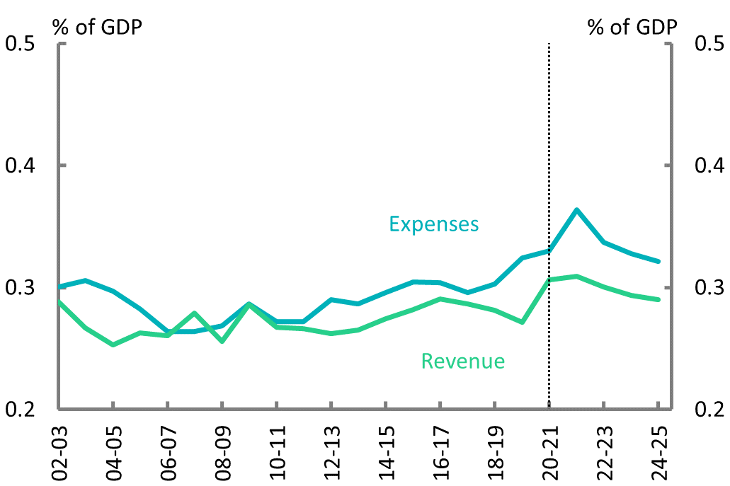 Figure 9C: Revenue and expenses